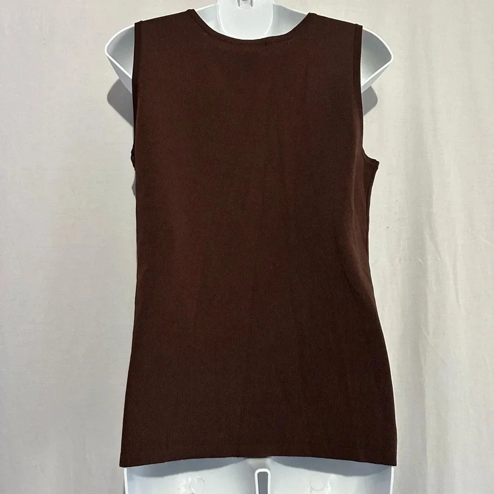 Women's Choices Ribbed Brown Camisole - Medium - Picture 3 of 4